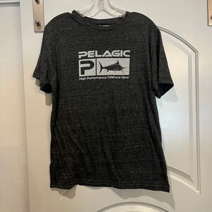 Classic Pelagic Black Label Heather Gray Tee. GUC!